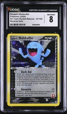 CGC 8 Rocket's Wobbuffet 47/109 Team Rocket Returns Reverse Holo Stamped Pokemon on eBay