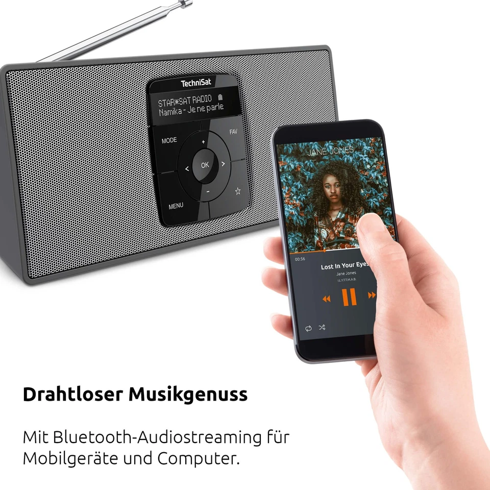 DIGITRADIO 2 S - Tragbares DAB Stereo-Radio mit Akku DAB+ UKW Bluetooth Audio... - Bild 4 von 4