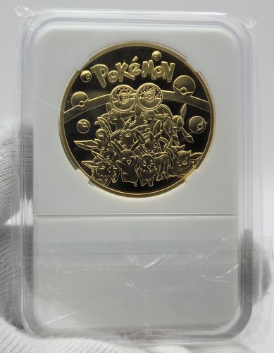 Pokemon GO Coin Pikachu Set 1996 Giappone Edizione Limitata Valore KL placcato oro - Foto 3 di 24
