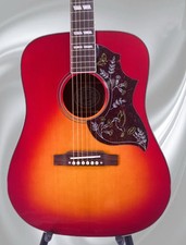 US warehouse Cherry Sunburst Hummingbird D Type Acoustic Guitar Spruce Top
