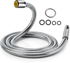 45 Inch Commercial Pre Rinse Kitchen Sink Sprayer Hose, Heavy Duty Stainless Ste