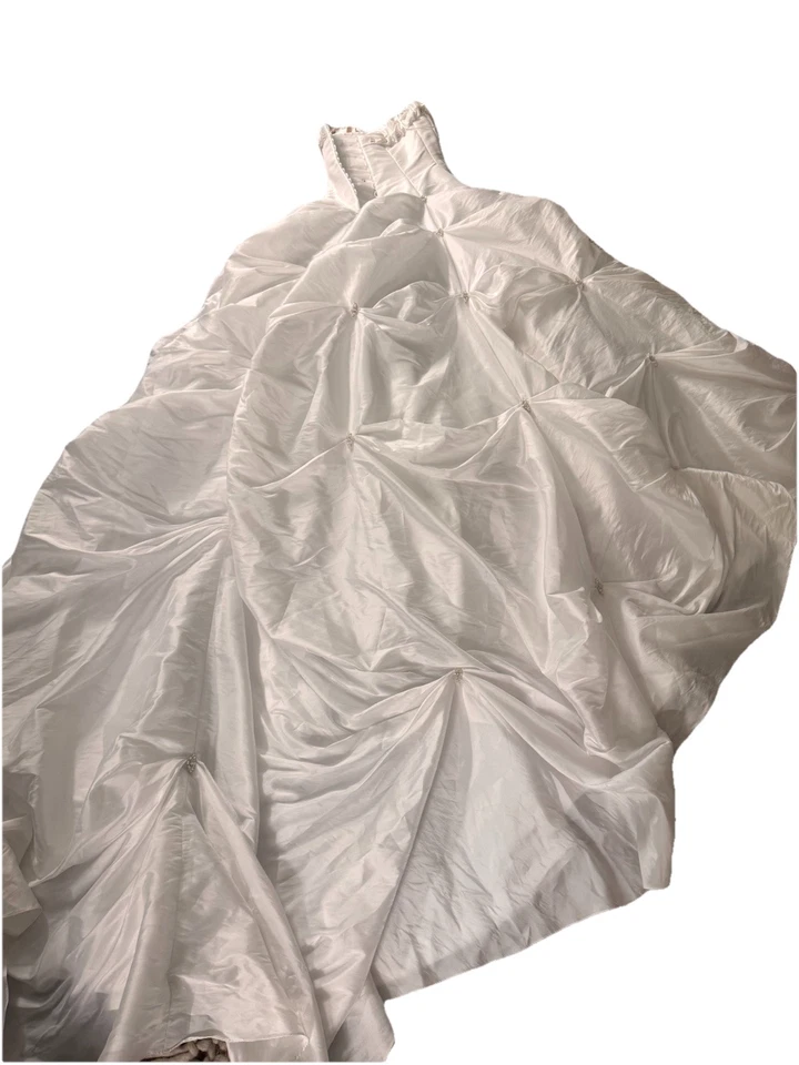 Vestido de novia Maggie Sotttero alta costura talla 8 tren largo estrás corsé bullicio Foto 4 de 4