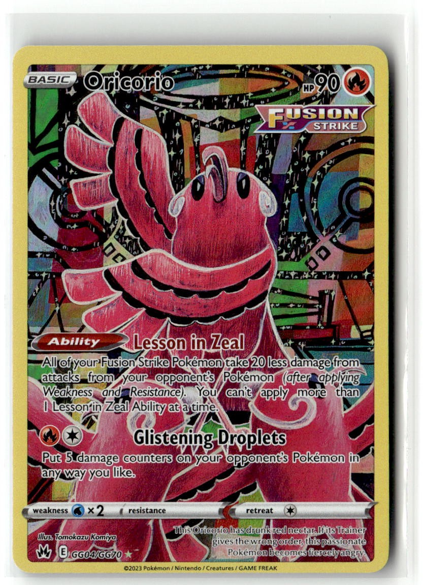 Oricorio GG04/GG70 Ultra Rare SWSH: Crown Zenith: Galarian Gallery Pokemon Ho...