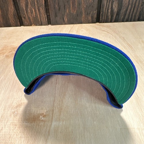 New Era 7 1/4 Pitt Panthers Fitted Hat Blue Script Pittsburgh Green Under Brim - Picture 11 of 11