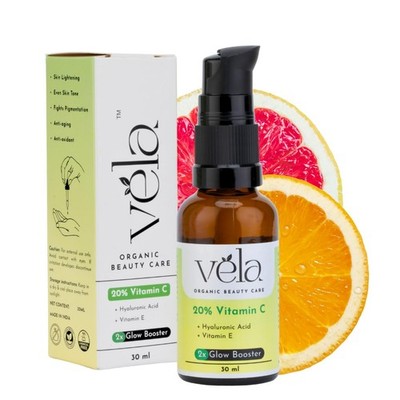 Vela's 20% Vitamin C Glow Booster Face Serum For Brightening Skin 30ml