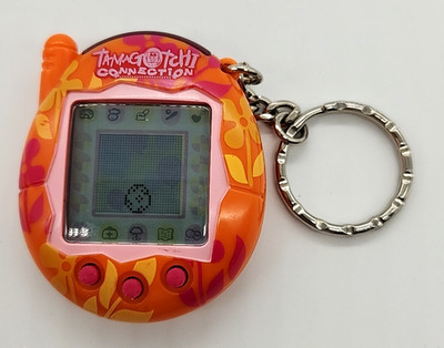 Tamagotchi Connection Vintage Orange Flower Bandai 2004 Version 3 Rare Tested
