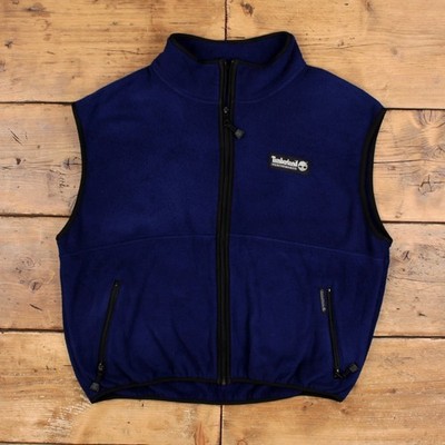 Vintage Timberland Outdoor Weste XL 90s Fleece Weste USA Made Blau