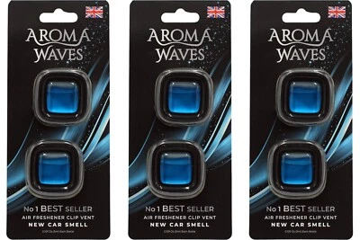 DEFAULT MANUFACTURER 3 Aroma Waves Fresh New Car Smell Air Freshener - longer lasting best ever scent