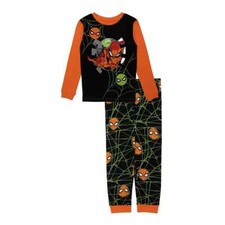 New Marvel Spider-Man Spider Scare Halloween Top  Bottoms Pajama Set 6 8 10 12