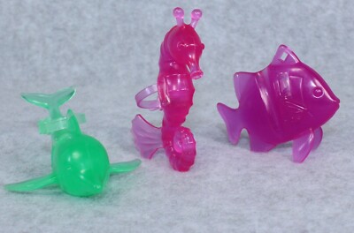 Polly Pocket Fountain Falls Replacement Fish Seahorse Dolphin Plastic Figures