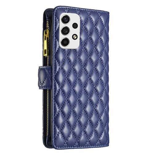 Grid Leather Card Wallet Phone Case For Samsung A12 A23 A13 A53 A73 A22 A32 A33 - Picture 15 of 71