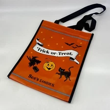 See's Candies Halloween Trick or Treat Reusable Shopper Tote Gift Bag