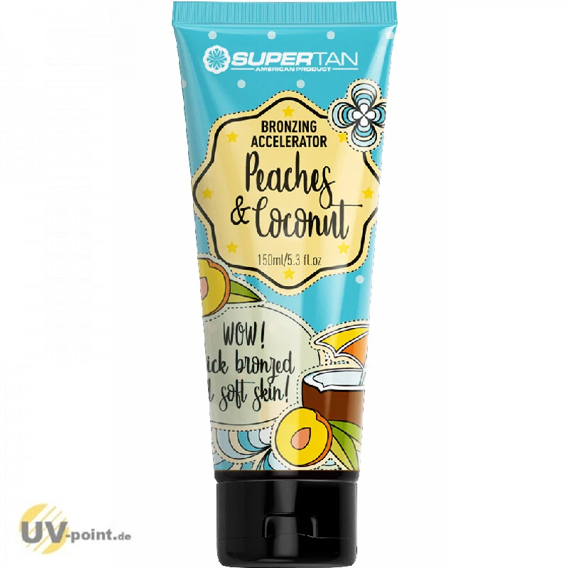 SuperTan PEACHES COCONUT & CREAM Accelerator 150ml Solarium Bräunungs Kosmetik