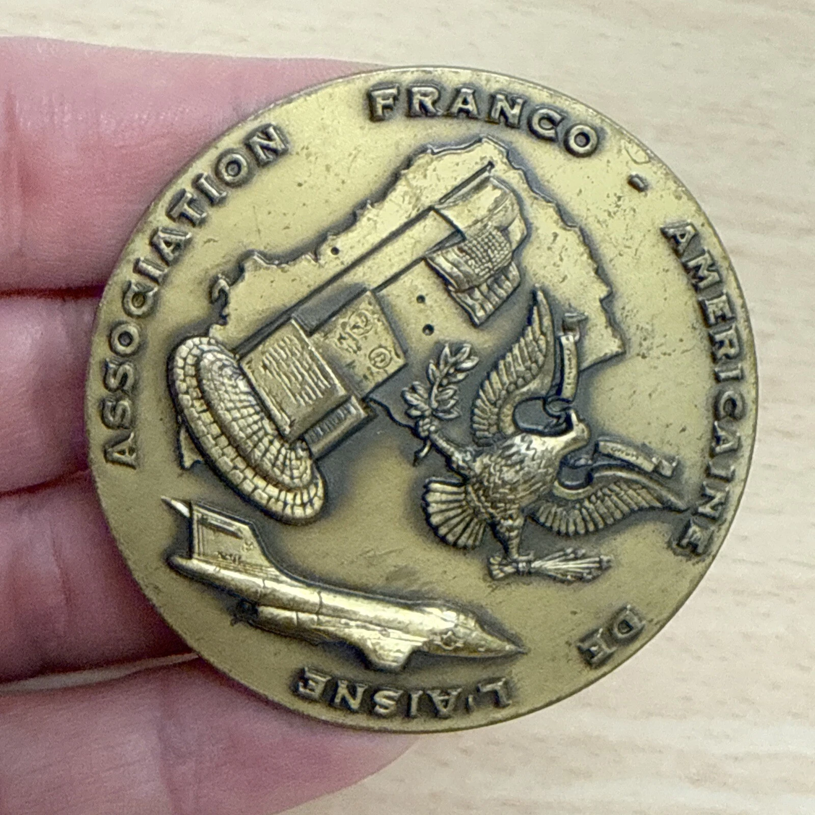 Médaille Association Franco-Américaine De L’Aisne En Bronze