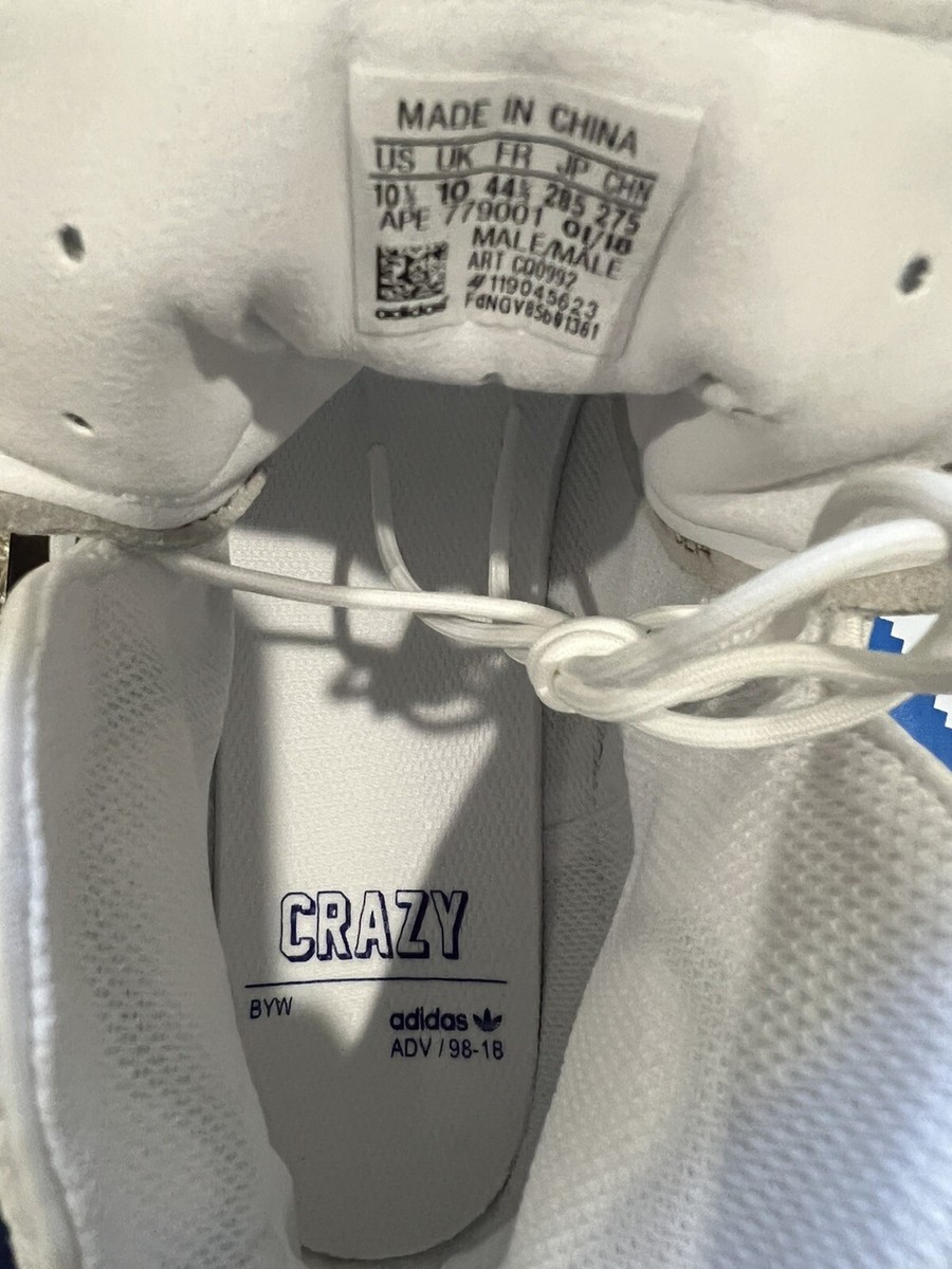 Adidas Crazy BYW White Basketball Shoes/Sneakers CQ0992 NWB  display picture 3