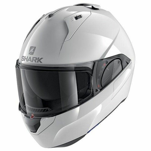 Shark Evo-ES Endless Motorcycle Helmet Modular Flip Front - White - Picture 1 of 5