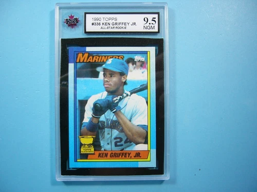 1990 TOPPS MLB BASEBALL CARD #336 KEN GRIFFEY JR. ROOKIE RC KSA 9.5 NGM SHARP!!