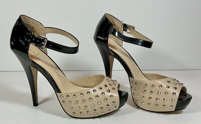 Rock Republic Size Platform Stiletto Heels Studded Black Nude 5