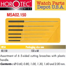 Horotec MSA02.150 Assortment of 5 Side Conical Cutting Broaches