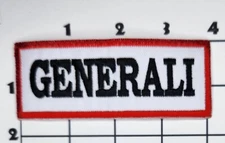 Generali Patch White Black Orange Name Tag Embroidered Iron On