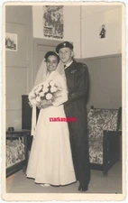 №tas23  Israel / Israeli soldier wedding photo 1956 / Jerusalem soldier & wife