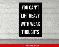 Motivational Weightlifting Banner - Home Gym Wall Art