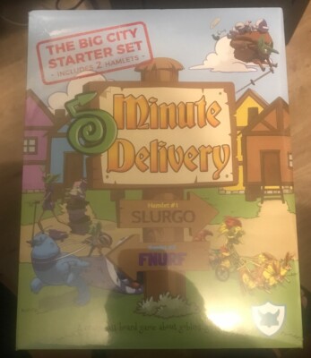 5 Minute Delivery, real time board game. Fast Paced.  Hamlet #1 And #2