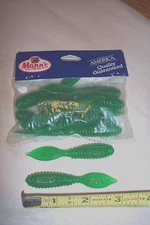 12 Manns 3" Vintage Grub Lure Sting Ray Grub Fish Lure Grub Worm Discontinued
