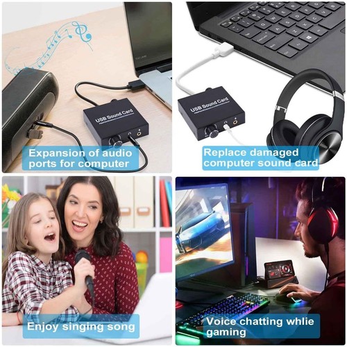 USB Soundkarte Externe Set Top Box Computer Externer Konverter Treiber Kostenlos - Afbeelding 3 van 9