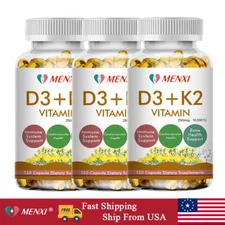 Qty360 Caps Vitamin K2 (MK7) with D3 10000IU, BioPerine Capsules, Immune Health