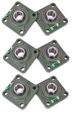 6-Pack 7/8" Bore UCF205-14 Premium 4-Bolt Flange Mounted bearing, Set Screw