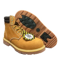 Men’s steel toe work boots Non slip rubber water resistant construction