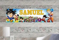 Goku - Personalized Name Poster Customized Birthday Wall Decor Banner