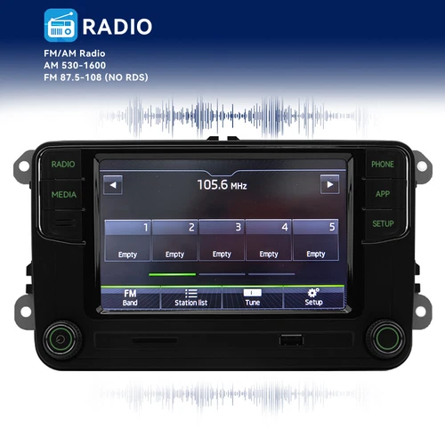 6.5" NONAME RCD360PRO 187B Für VW SKODA Grün Licht CarPlay Android Auto Radio - Bild 17 von 18