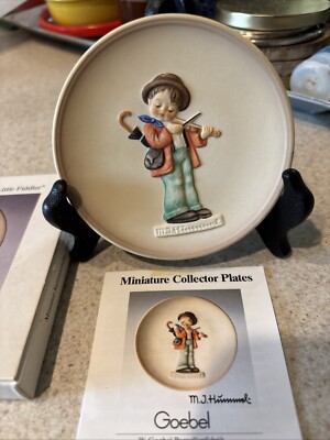 Miniature Collection Hummel Boy With Violin 4  With Stand