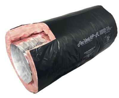 6 in x 10 Ft Insulated Flexible Round Duct Flex Tube R6 AC Heating Black Venting