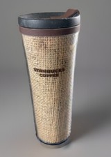 Starbucks Coffee Company 2010 Burlap Bean Bag 16oz Travel Tumbler Mug Cup