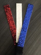 Set of 3 Headbands. Red, White  Blue. One Size Fits Most