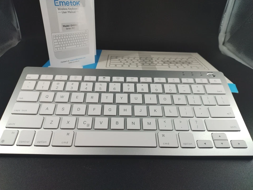 Emetok Wireless Keyboard EM002 Color Gray Slim Line NEW IN BOX - Image 4 of 4