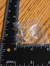 Nurse Doctor Stethoscope Pin Purple on Gold Tone J9