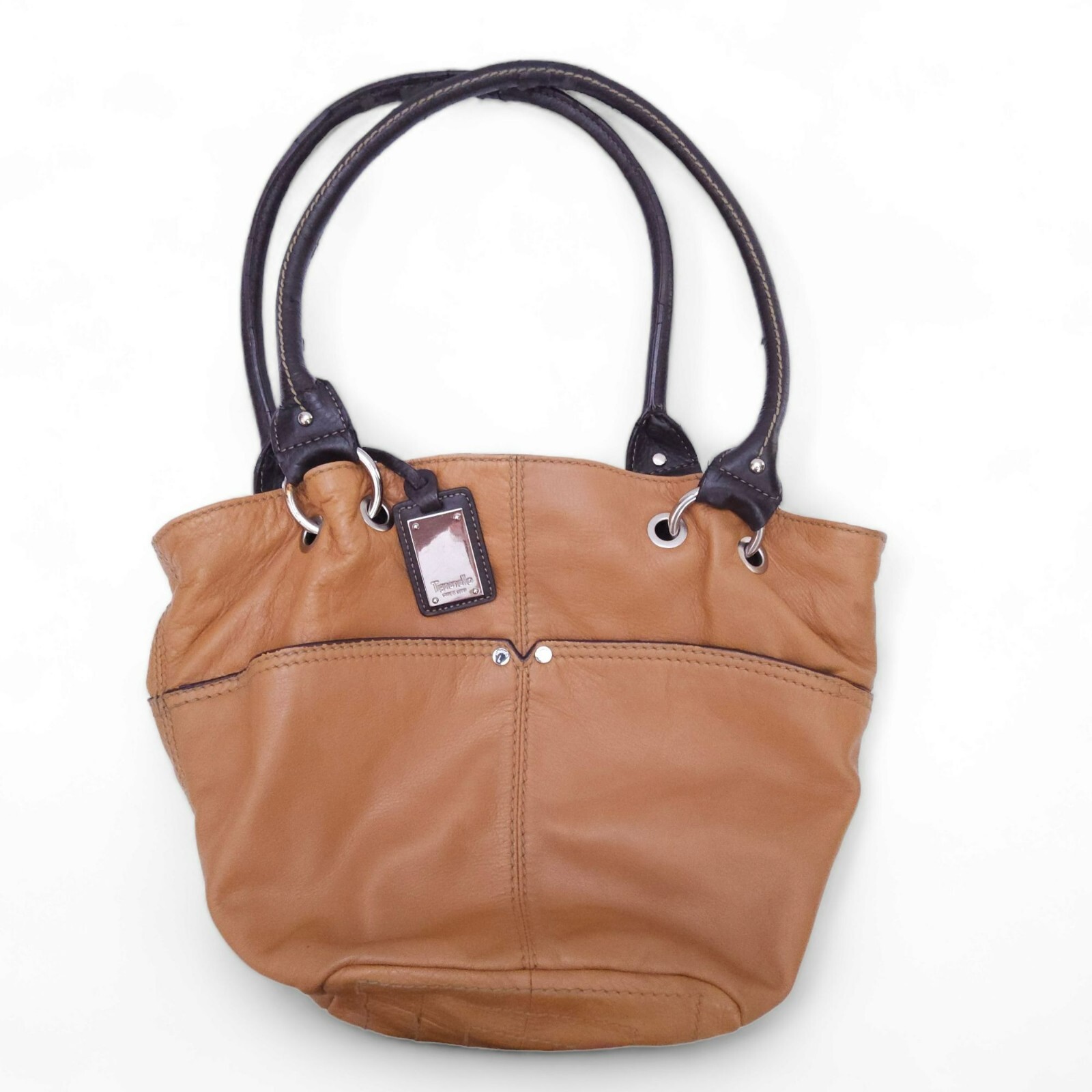 Sac à Main Tignanello En Cuir Blanc - Occasion - Pour Femme - Style Classique Et Pratique