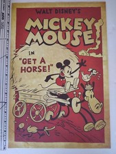 Get A Horse 2013 D23 Exclusive Lithograph Print Featuring Mickey Mouse 16.5x11