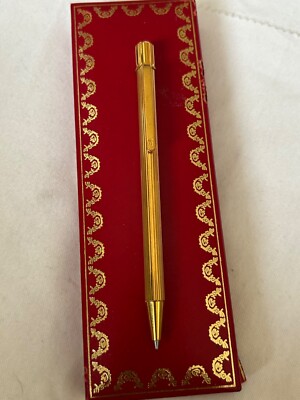 Must de Cartier Gold Plated Ballpoint Pen-VG Condition | eBay