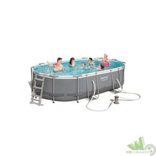 PISCINA OVALE CON TELAIO FUORITERRA + POMPA FILTRAGGIO 488X305X107 BESTWAY 56448