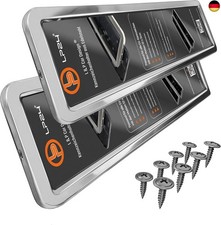 2X Auto Kennzeichenhalter 100% Edelstahl poliert Edelstahl Kfz Kennzeichen