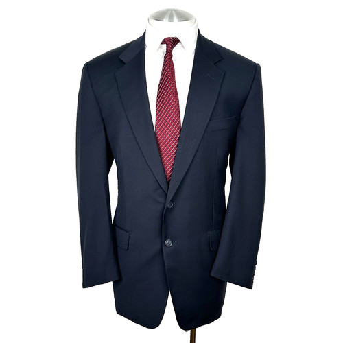 Corneliani Barneys New York Navy 100% Virgin Wool Super 100's Blazer Jacket 42 L