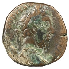 R&ouml;mische M&uuml;nze Kommode Sesterz 185 Ap. Jc Revers Victory RIC.452 ROM Kupfer