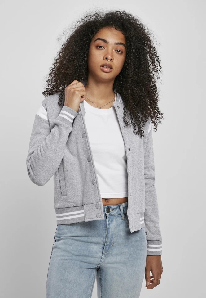 Ladies Organic Inset College Sweat Jacket Collegjacke Damen | Urban Classics - Bild 1 von 1
