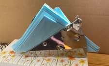 MOUSE ON CHEESE  NAPKIN HOLDER - Silvea France silver plate.