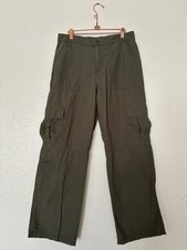 Aeropostale Utility Cargo Pants Women  s Beetle Baggy Hip Hop Light Wide Leg Sz M